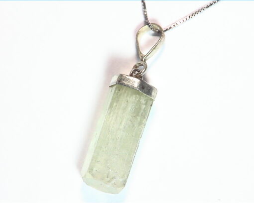 Aquamarine Natural Genuine Crystal sterling Silver Pendent PSS,852