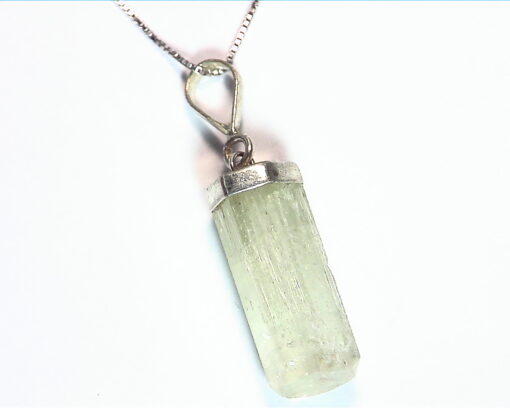 Aquamarine Natural Genuine Crystal sterling Silver Pendent PSS,852
