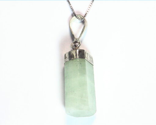 Natural Genuine Aquamarine Crystal Pendant in Sterling Silver PSS,858