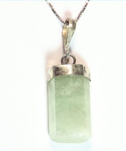 Natural Genuine Aquamarine Crystal Pendant in Sterling Silver PSS,858