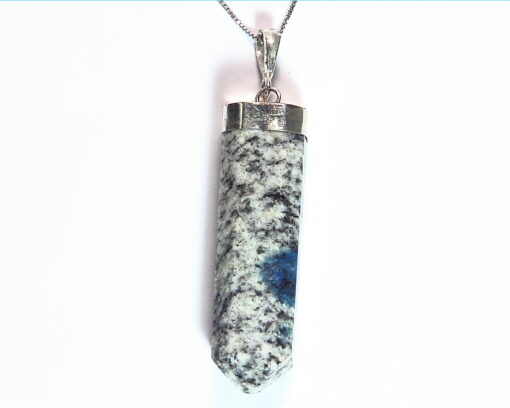 Azurite and Granite Sterling Silver Crystal Pendent PSS,873