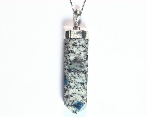 Azurite and Granite Sterling Silver Crystal Pendent PSS,873