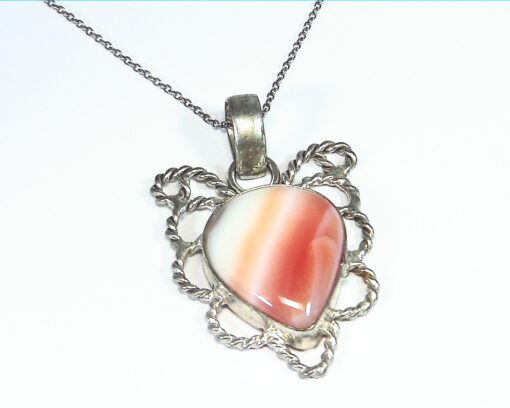 Natural Agate Silver Pendant PSS,910