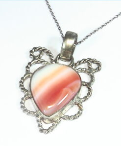 Natural Agate Silver Pendant PSS,910