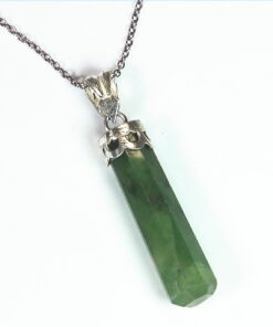 Grossular Garnet Natural Genuine Gemstone Sterling Silver Pendent PSS,970