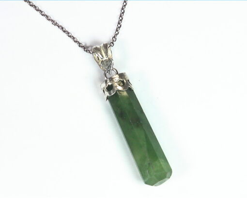 Grossular Garnet Natural Genuine Gemstone Sterling Silver Pendent PSS,970