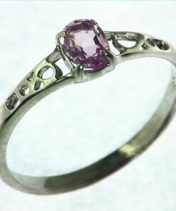 Pink Sapphire Sterling Silver Ring