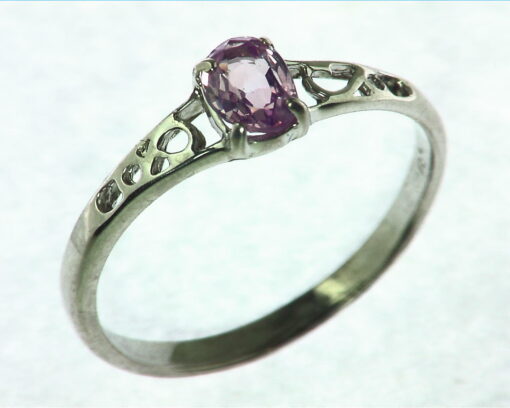 Pink Sapphire Sterling Silver Ring