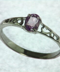 Pink Sapphire Sterling Silver Ring