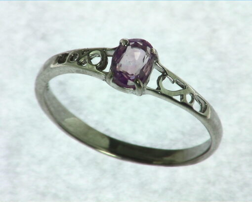 Pink Sapphire Sterling Silver Ring
