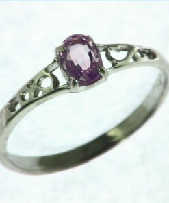 Pink Sapphire Sterling Silver Ring