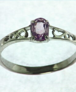 Pink Sapphire Sterling Silver Ring