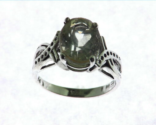 Yellow Color Quarts Gemstone Sterling Silver Ring.