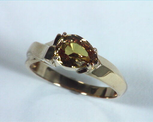 Yellow Sapphire Golden Color,Gemstone Lady,s Gold Ring RFK,363