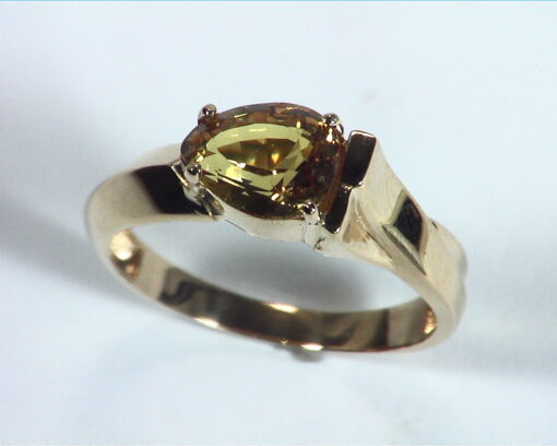 Yellow Sapphire Golden Color,Gemstone Lady,s Gold Ring RFK,363