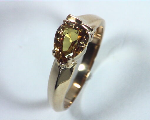 Yellow Sapphire Golden Color,Gemstone Lady,s Gold Ring RFK,363