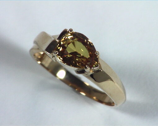 Yellow Sapphire Golden Color,Gemstone Lady,s Gold Ring RFK,363