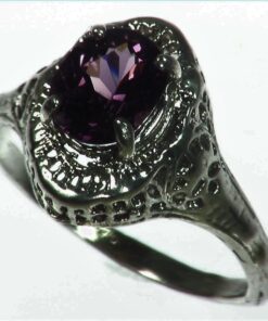 Purple Spinel (Sri Lankan) Genuine Gemstone in Sterling Silver Ring RSS1032