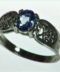 Blue Sapphire Natural Genuine Gemstone Sterling Silver Ring RSS1037