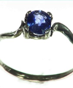 Blue Sapphire Natural Genuine Gemstone Set in Sterling Silver Ring RSS1039