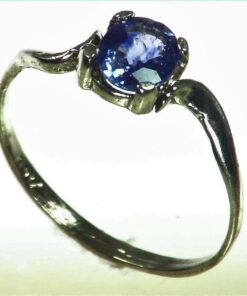 Blue Sapphire Natural Genuine Gemstone Set in Sterling Silver Ring RSS1039