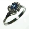 Blue Sapphire Natural Genuine Gemstone Set in Sterling Silver Lady,s Ring RSS1040