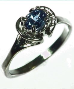 Blue Sapphire Natural Genuine Gemstone Set in Sterling Silver Lady,s Ring RSS1040