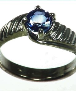 Blue Sapphire Natural Genuine Gemstone Set in Sterling Silver Lady,s Ring RSS1042