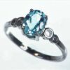 Aquamarine Sterling Silver Lady,s Ring RSS1046