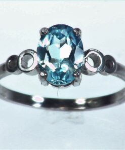 Aquamarine Sterling Silver Lady,s Ring RSS1046