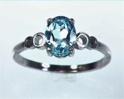 Aquamarine Sterling Silver Lady,s Ring RSS1046