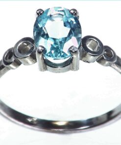 Aquamarine Sterling Silver Lady,s Ring RSS1046