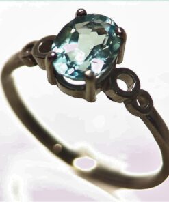 Aquamarine Sterling Silver Lady,s Ring RSS1046