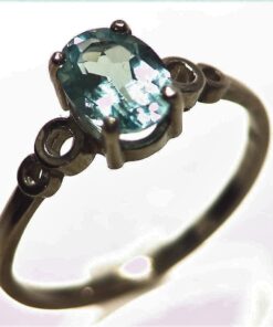 Aquamarine Sterling Silver Lady,s Ring RSS1046
