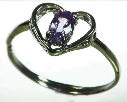 Purple Sapphire Sterling Silver Lady,s Ring RSS1056