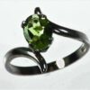 Peridot natural genuine gemstone set in Sterling Silver Ring, RSS1069