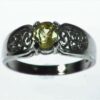 Yellow Sapphire Natural Genuine Gemstone Sterling silver ring RSS1078