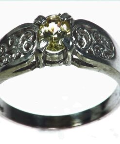 Yellow Sapphire Natural Genuine Gemstone Sterling silver ring RSS,1079