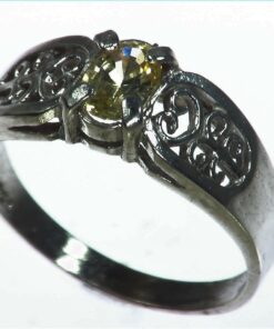 Yellow Sapphire Natural Genuine Gemstone Sterling silver ring RSS,1079