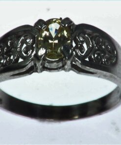 Yellow Sapphire Natural Genuine Gemstone Sterling silver ring RSS,1079