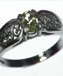 Yellow Sapphire Natural Genuine Gemstone Sterling silver ring RSS,1079