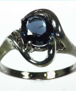Blue Spinel (Sri Lankan) Genuine Gemstone in Sterling Silver Ring RSS1085