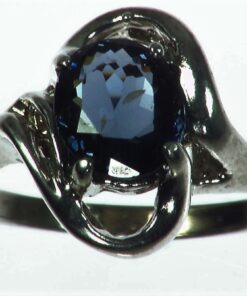 Blue Spinel (Sri Lankan) Genuine Gemstone in Sterling Silver Ring RSS1085