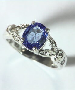 Tanzanite Sterling Silver Natural Genuine Gemstone Lady,s Ring RSS,307