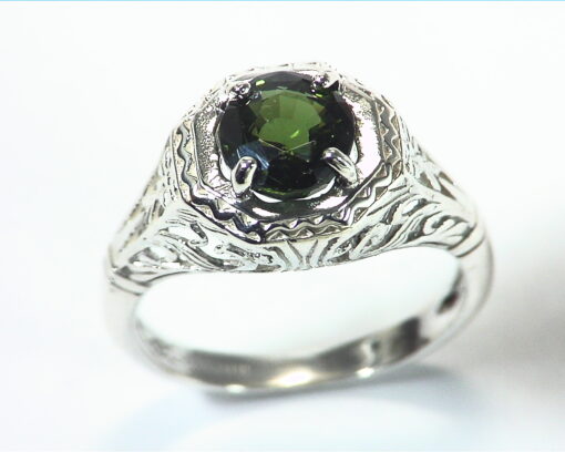 Zircon Natural Genuine Gemstone Sterling Silver Lady,s Ring RSS,379