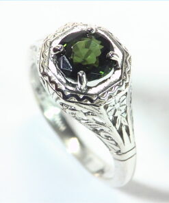 Zircon Natural Genuine Gemstone Sterling Silver Lady,s Ring RSS,379