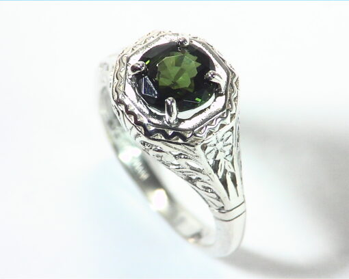 Zircon Natural Genuine Gemstone Sterling Silver Lady,s Ring RSS,379