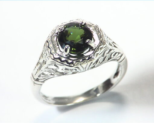 Zircon Natural Genuine Gemstone Sterling Silver Lady,s Ring RSS,379