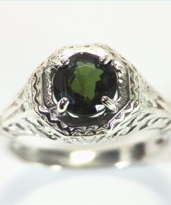 Zircon Natural Genuine Gemstone Sterling Silver Lady,s Ring RSS,379