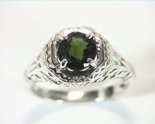 Zircon Natural Genuine Gemstone Sterling Silver Lady,s Ring RSS,379